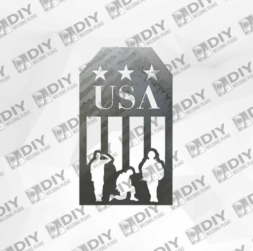 Patriotic Sign 14 DXF Plasma File