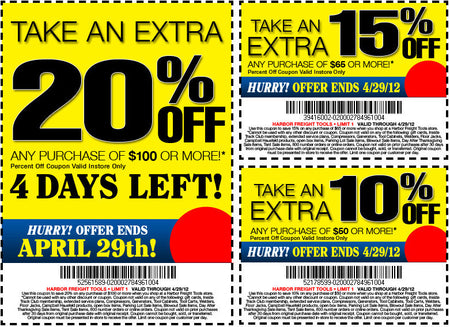 Harbor Freight Coupons! 20% off