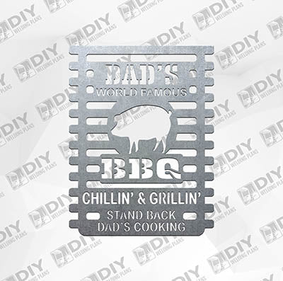 Dad's World Famous BBQ Plasma Laser DXF Cut File