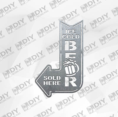 Beer Sold Here - Plasma Laser DXF Cut File