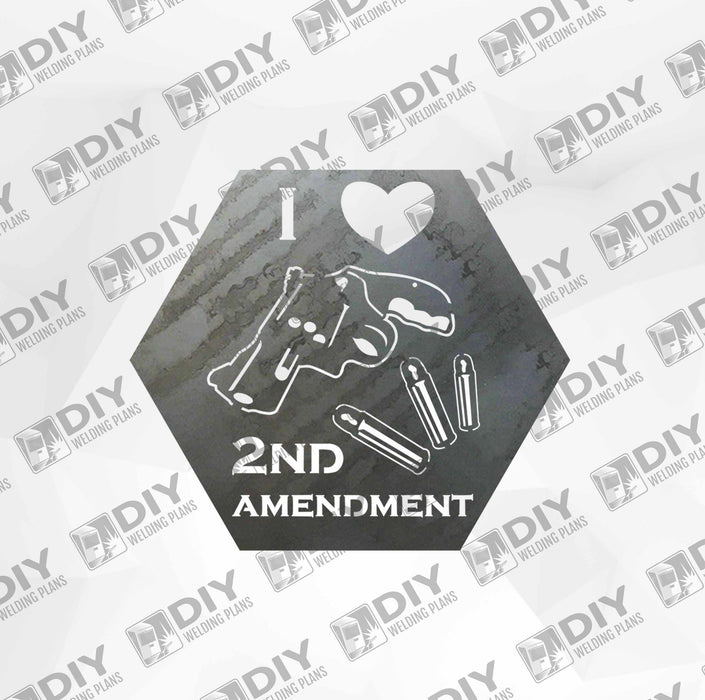 2nd Amendment Sign 17 DXF Plasma File