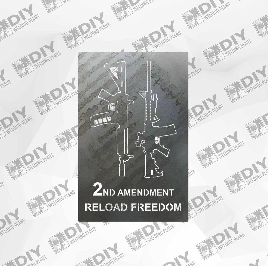 2nd Amendment Sign 18 DXF Plasma File — DIY Welding Plans
