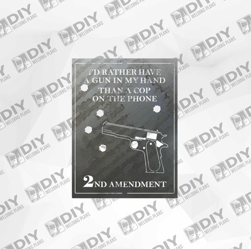 2nd Amendment Sign 1 DXF Plasma File