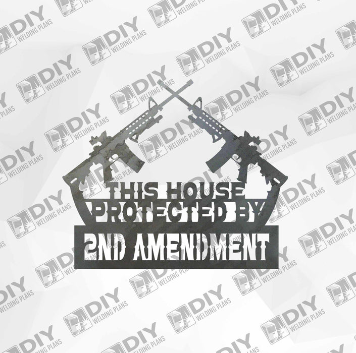 2nd Amendment Sign 7 DXF Plasma File