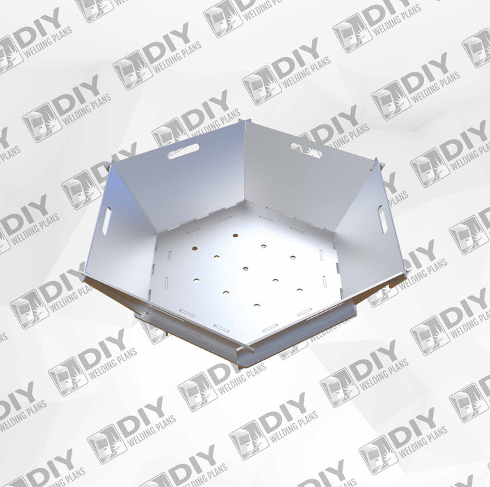 36" Hexagon slide together fire pit- Plasma Laser DXF Cut File