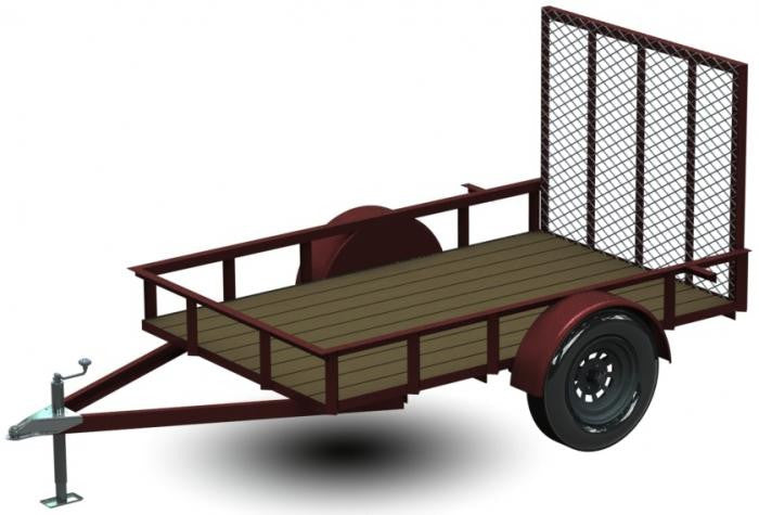 5’X8′ UTILITY TRAILER Welding Plans