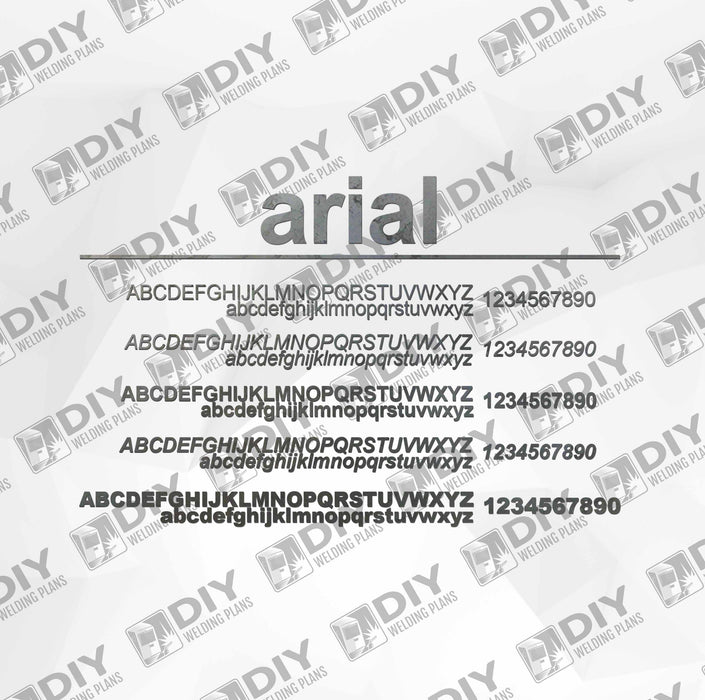 CNC Font - Arial Font - Custom Font for CNC