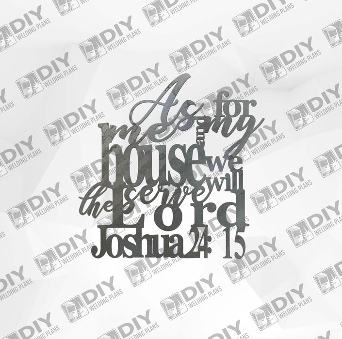 As Me and For My House We Will Serve the Lord - DXF Plasma File