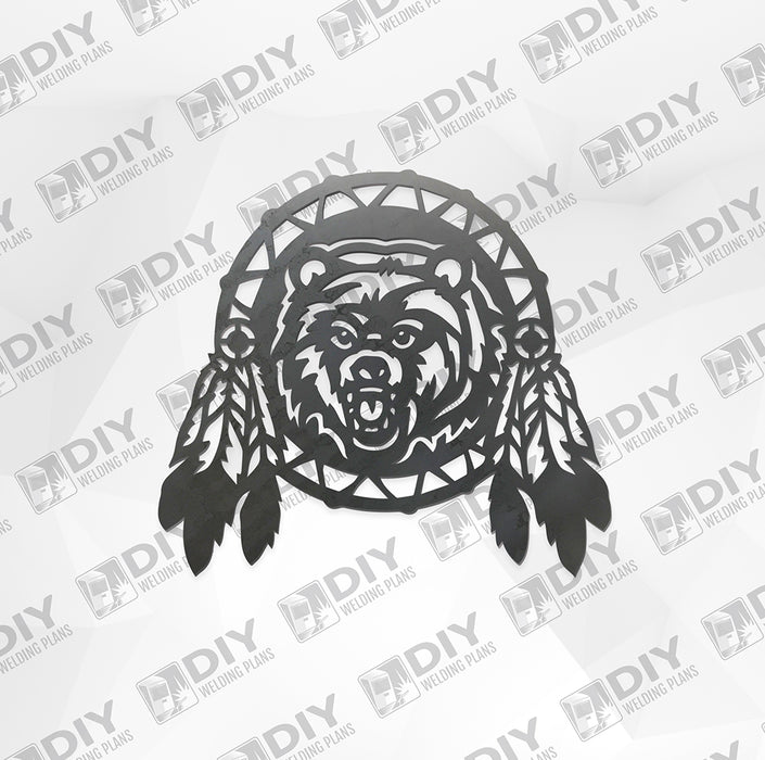 Bear Dream Catcher - DXF File Only