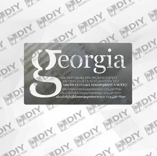 CNC Font - Georgia Font - Custom Font for CNC