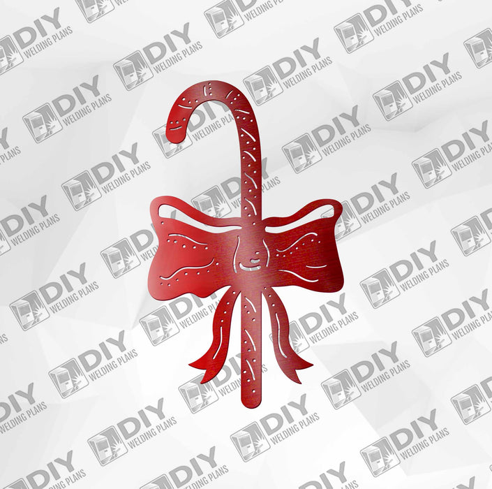 Candy Cane with Ribbon DXF Plasma File