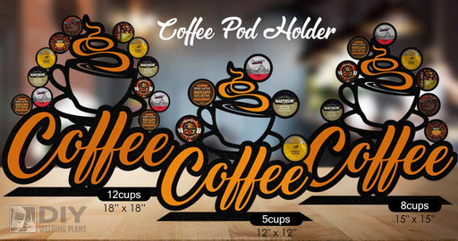 K-Cup Coffee Pod Holder in 3 sizes - DXF File Only
