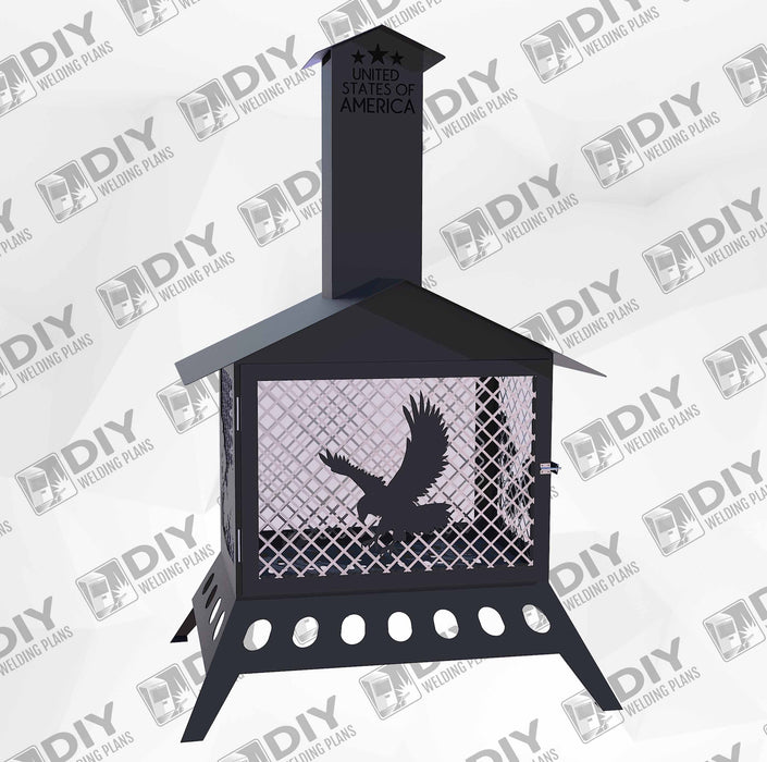 Fire Pit With Chimney Eagle animals
