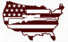 USA Flag with Hunting Rifle and Scope in Center - DXF File Only
