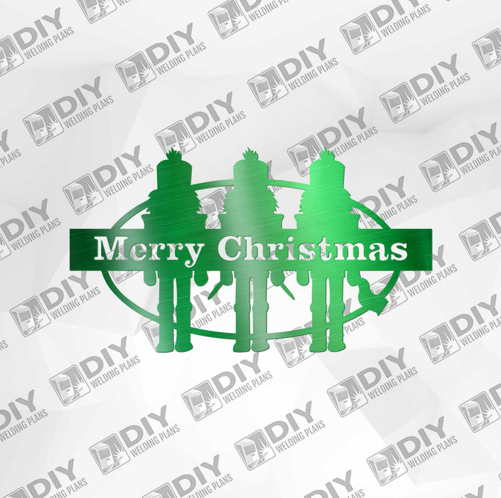 Merry Christmas Nut Cracker DXF Plasma File