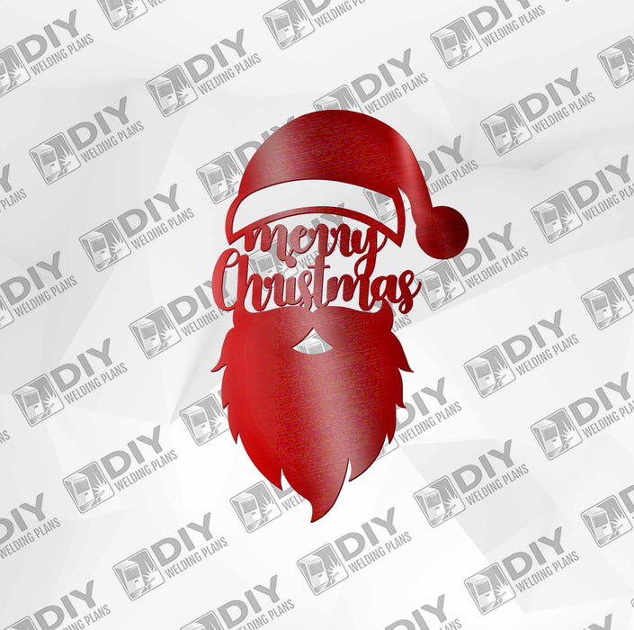 Merry Christmas Santa Face DXF Plasma File