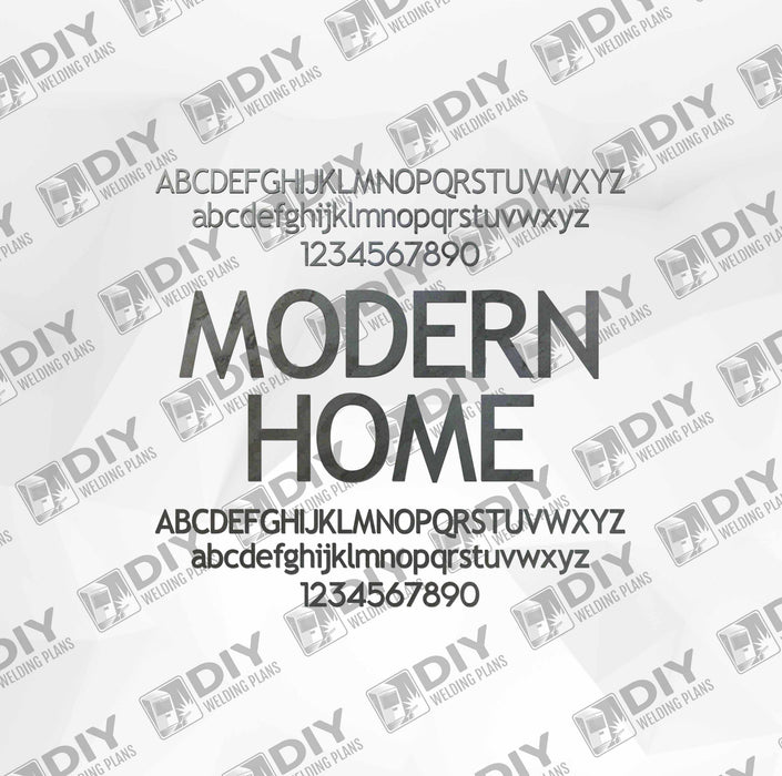 CNC Font - Modern Home Font - Custom Font for CNC