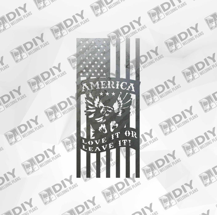 Patriotic Sign 2 DXF Plasma File