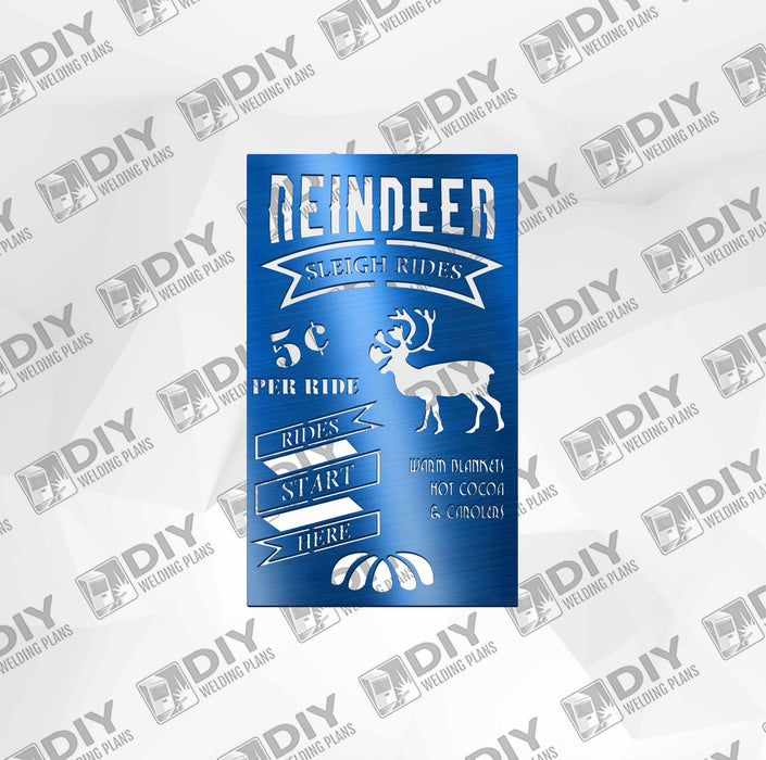 Reindeer Sleigh Rides DXF Plasma File
