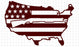 USA Flag with Shotgun in center - DXF File Only