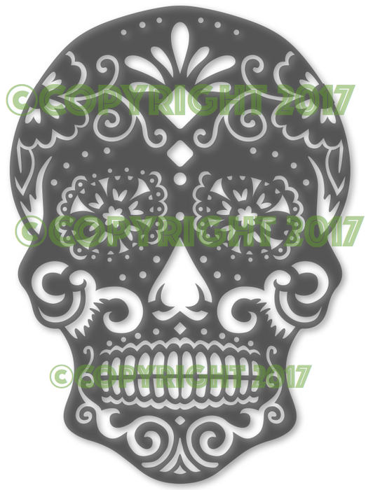 Sugar Skull Flower DXF Plasma File