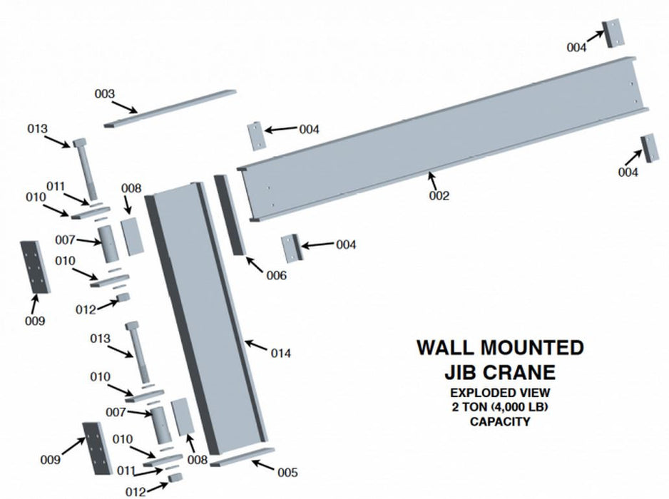 Column Mounted Jib Crane Welding Plans (2 ton capacity)