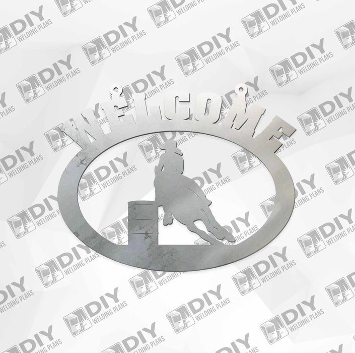 18” x 15” Welcome Barrel Sign DXF Plasma File