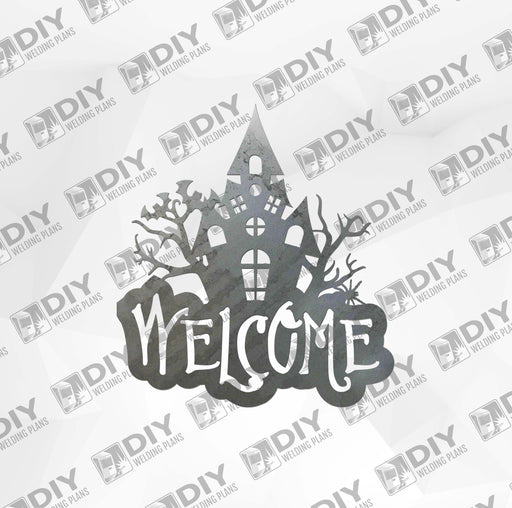 Halloween Castle 2 Welcome Sign DXF Plasma File