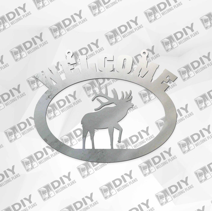 18” x 15” Welcome Elk Sign DXF Plasma File