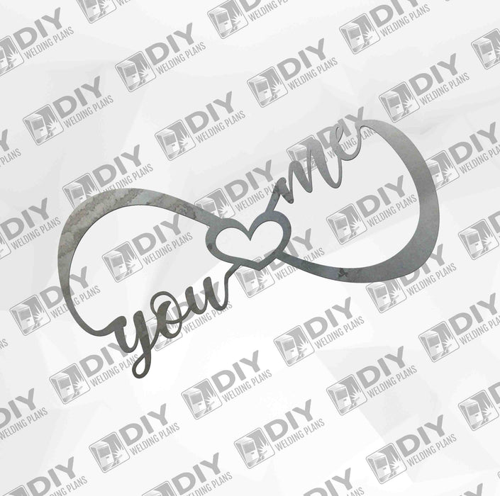 Infinity - You Me Forever Heart Small - DXF File Only