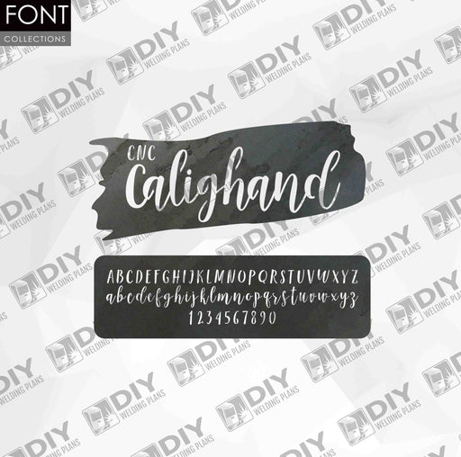 CNC Font - Calighand Font - Custom Font for CNC