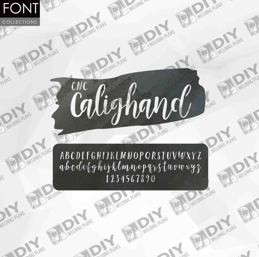 CNC Font - Caligroll Script Font - Custom Font for CNC — DIY Welding Plans