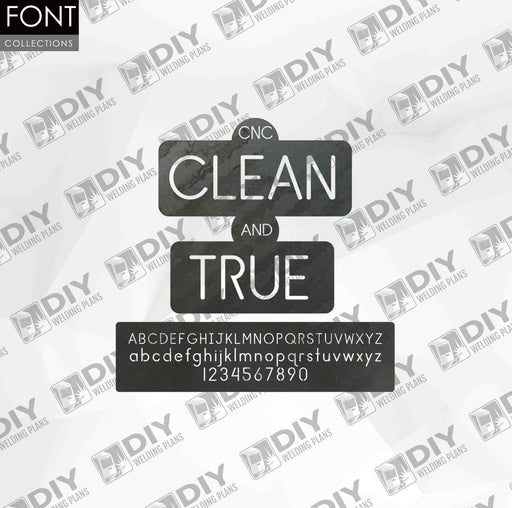 CNC Font - Clean and True Font - Custom Font for CNC