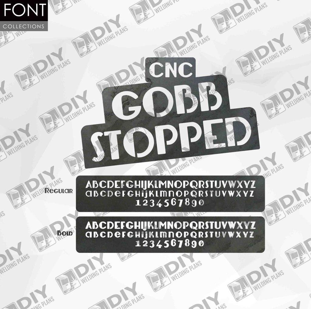 CNC Font Gobbstopped Font Custom Font for CNC — DIY Welding Plans